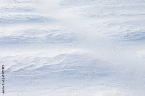 Invoice of snow. White background of a snowdrift.