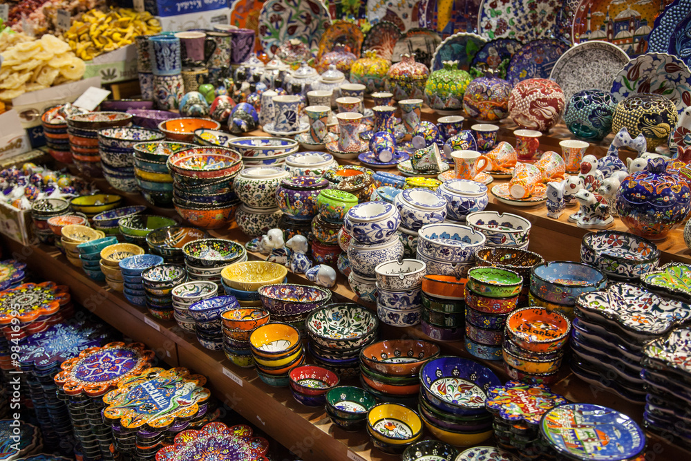 Ceramic souvenirs for sale in the spice market, Istanbul