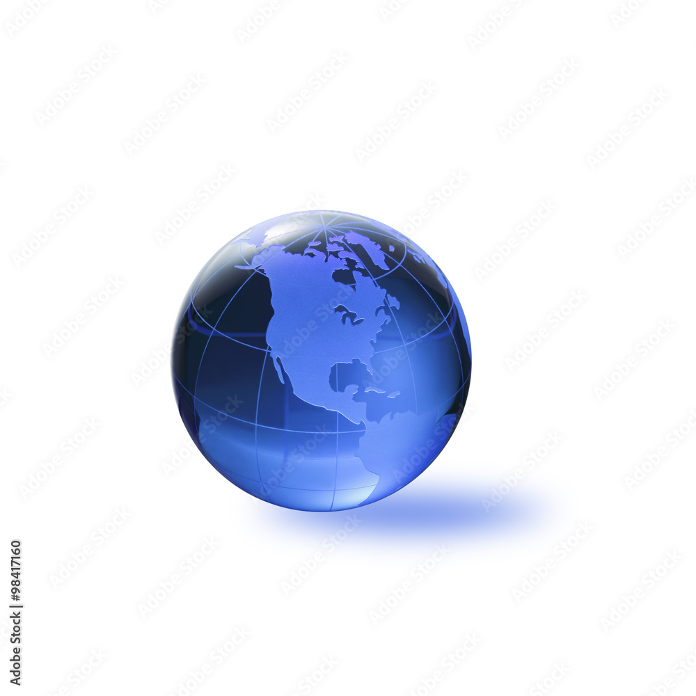 Globe of the World. America/with clipping path