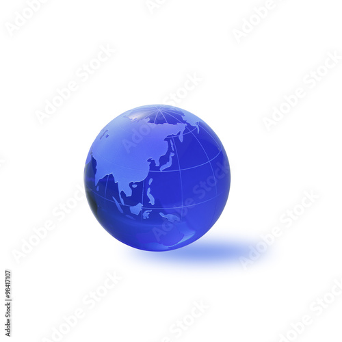 Globe of the World.Asia with clipping path
