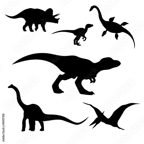 Dinosaurs set vector photo