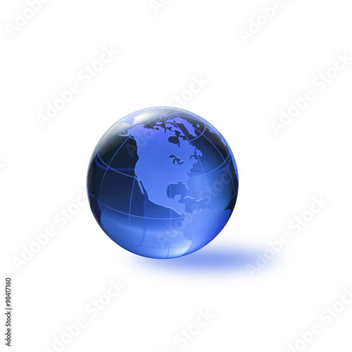 Globe of the World. America with clipping path