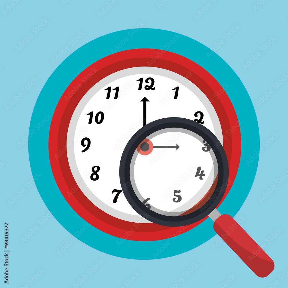 Time clock icon graphic 