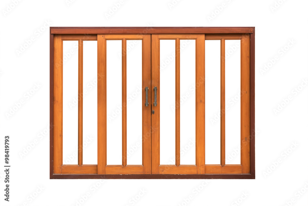 wood slide door isolated on white background wood slide door isolated on white background