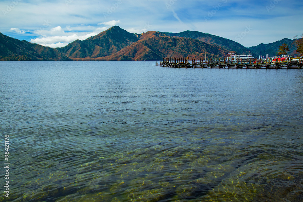 Lake Chuzenji at Nikko National Park in Japan