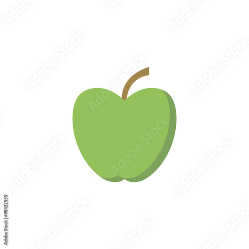 Green apple - vector illustration