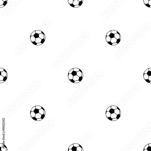 Seamless vector pattern  black and white background with elements of soccer balls