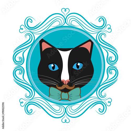 Hispter funny animal cartoon