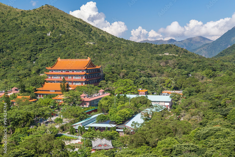 Fototapeta premium Po Lin Monastery on Lantau Island, Hong Kong