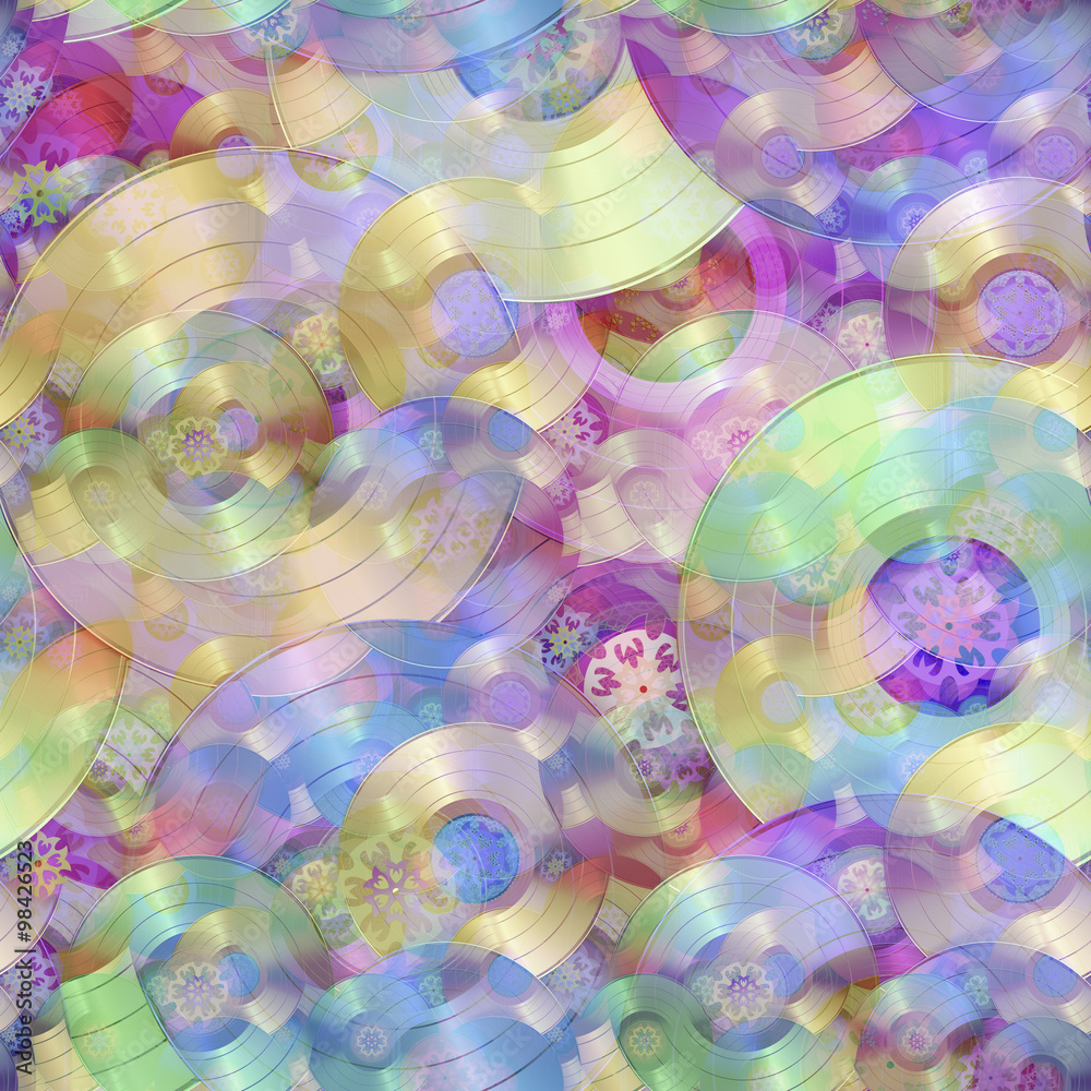 Obraz premium color phonograph records, seamless texture