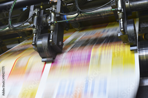 Printing machine in a printing shop