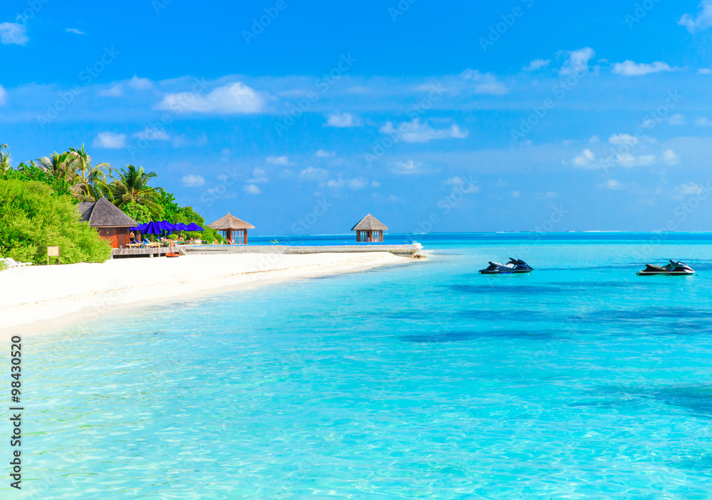 Naklejka premium tropical beach in Maldives