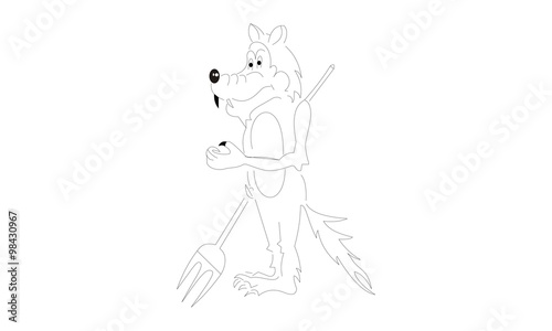  cartoon wolf design draw