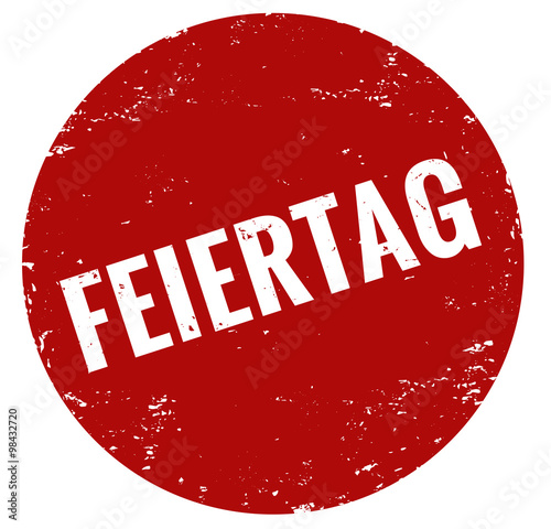 Feiertag Stempel rot