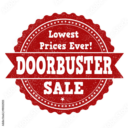 Doorbuster sale stamp