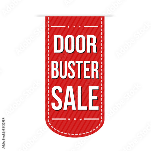 Door buster sale banner design photo