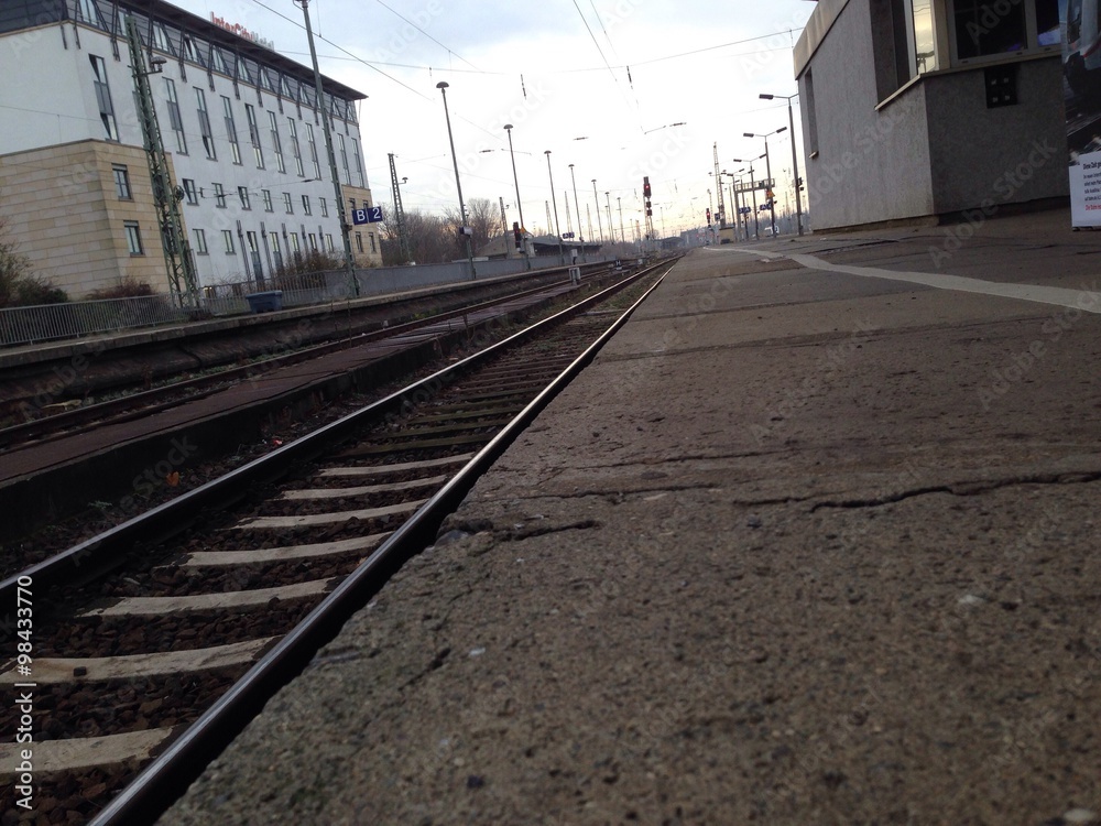 Fototapeta premium Zug verpasst