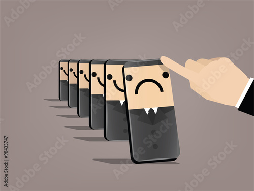 beautiful graphic design of business man hand pushing down domino businessmen group,domino businessman group falling down in collapse concept,concept design of domino effect