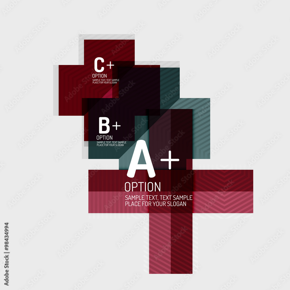 Paper style abstract geometric shapes with infographic options Paper style abstract geometric shapes with infographic options