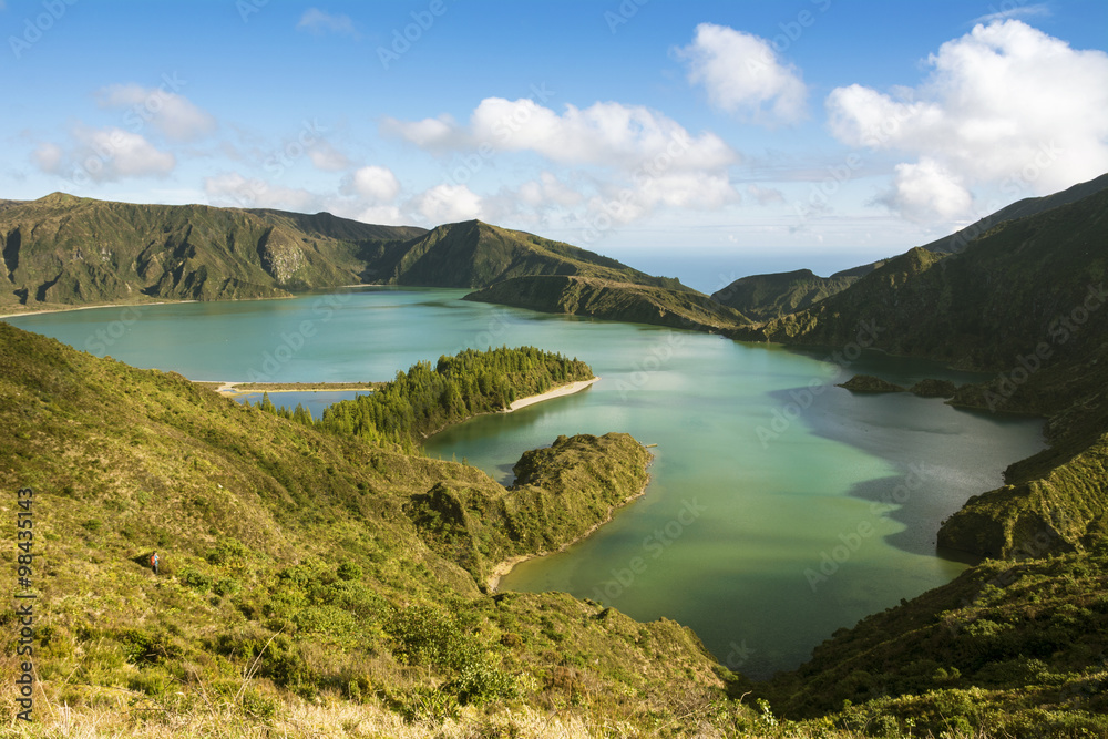 Portugal, Azores, Sao Miguel, Crater lake Lago di Fogo Portugal, Azores, Sao Miguel, Crater lake Lago di Fogo