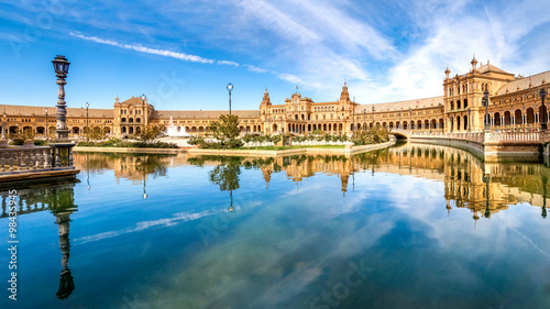 Spain, Andalusia, Seville Province, Malaga, Plaza de Espana