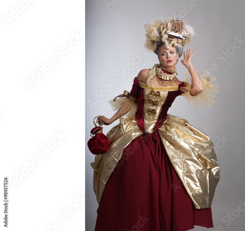 Women in 18th century style dress