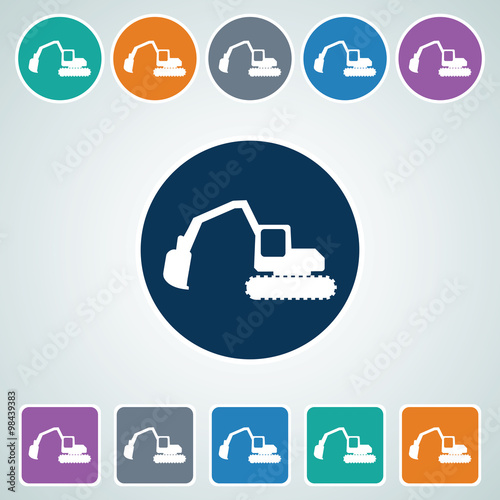 Vector Icon of Excavator