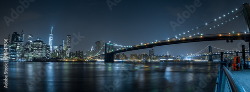 Fototapeta Nowy Jork nocny widok z Brooklynu