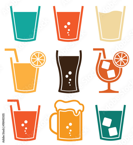 Soft Drinks Set - Illustration

