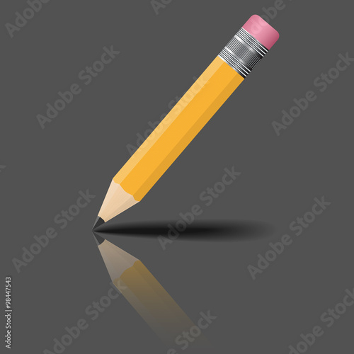 realistic pensil isolated. Vector illustration. photo