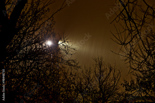 lighthouse at rainy night