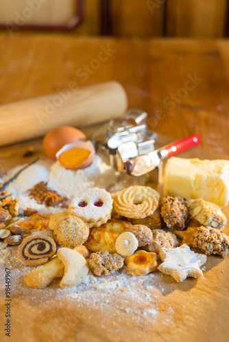 Traditional Christmas cookies from Alsace photo