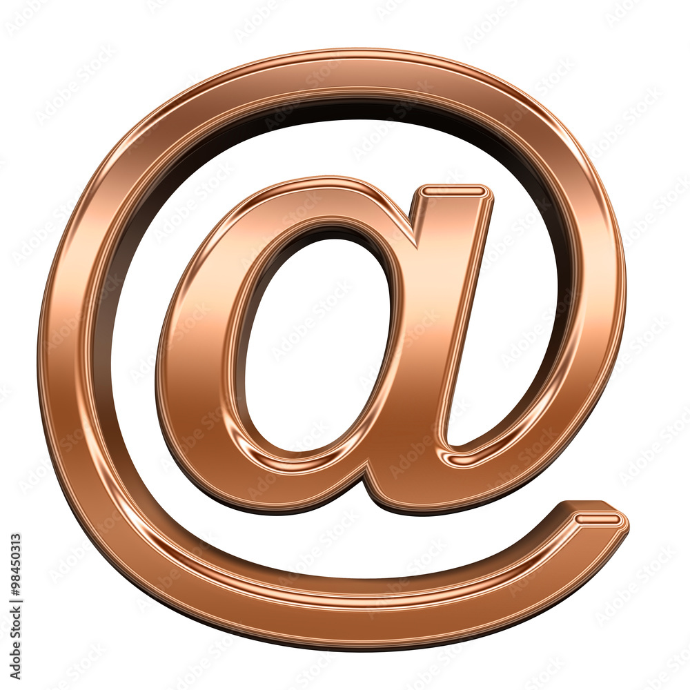 Mail sign from shiny copper alphabet set, isolated on white. Computer generated 3D photo rendering. Mail sign from shiny copper alphabet set, isolated on white. Computer generated 3D photo rendering.