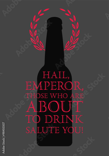 Typographic phrase quote beer poster. Vector illustration.