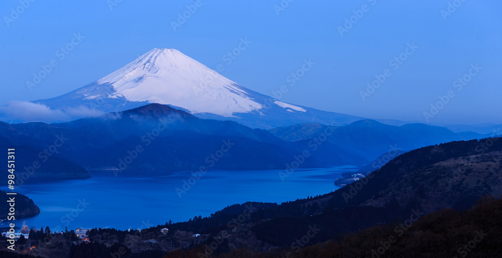 Fuji Mountain in the Morning scene