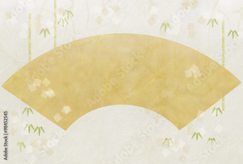和風背景和紙金箔扇形竹stock Illustration Adobe Stock