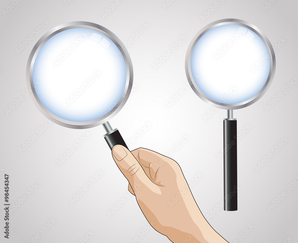 The hand hold Magnifying The hand hold Magnifying