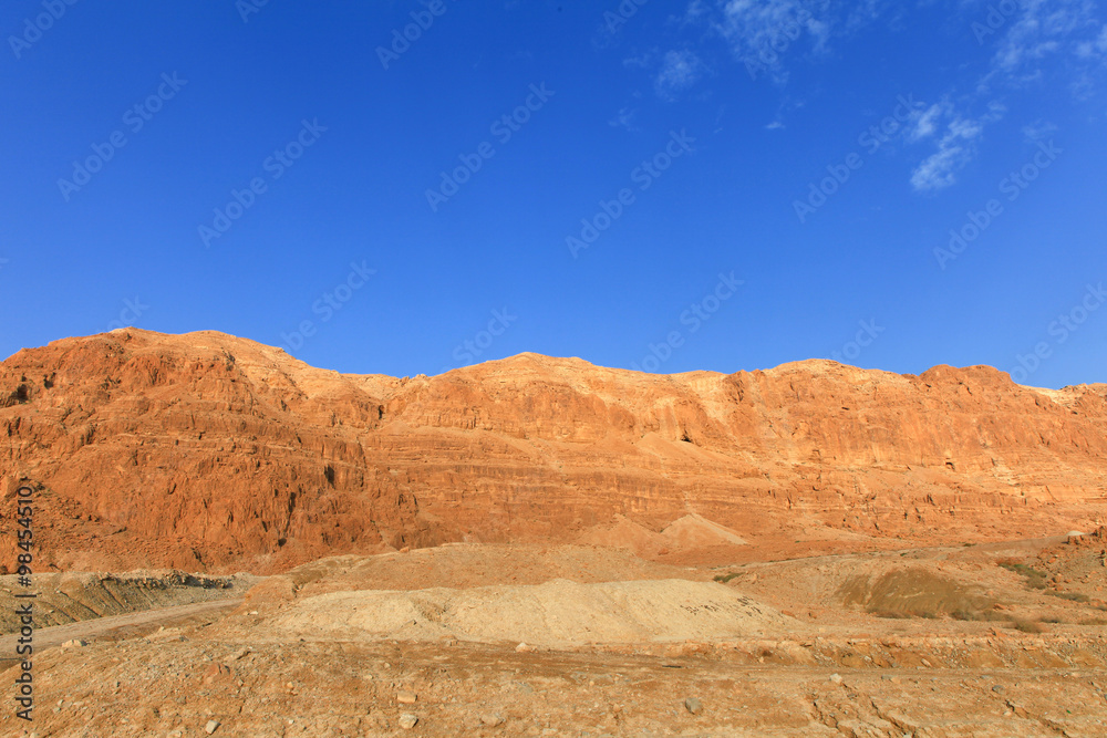 Desert mountains with blue sky