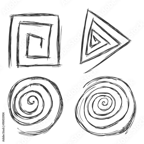 Vector Set of Sketch Abstract Doodles