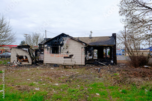 House Burned in Major Fire © Joshua Rainey