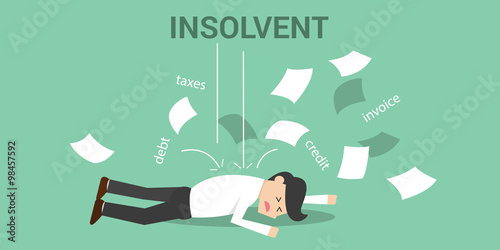 insolvent business businessman fall credit