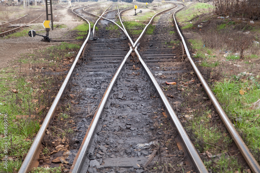 railway tracks leading to different ways