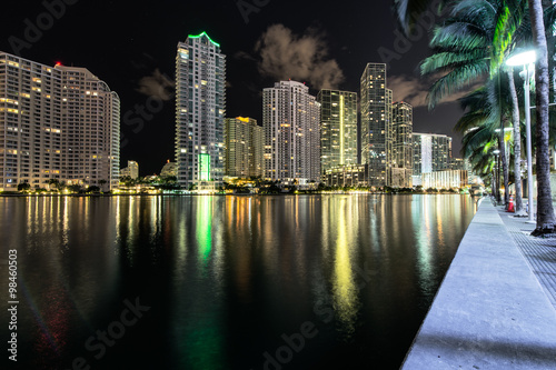 Miami Brickell Nightscape photo
