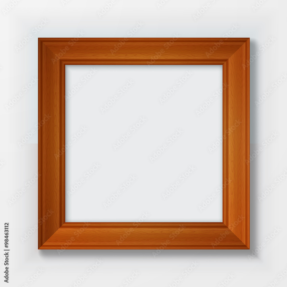 Classic wooden frame isolated on white background Classic wooden frame isolated on white background