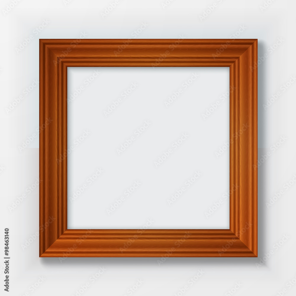 Classic wooden frame isolated on white background Classic wooden frame isolated on white background