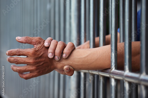 hand in jail photo