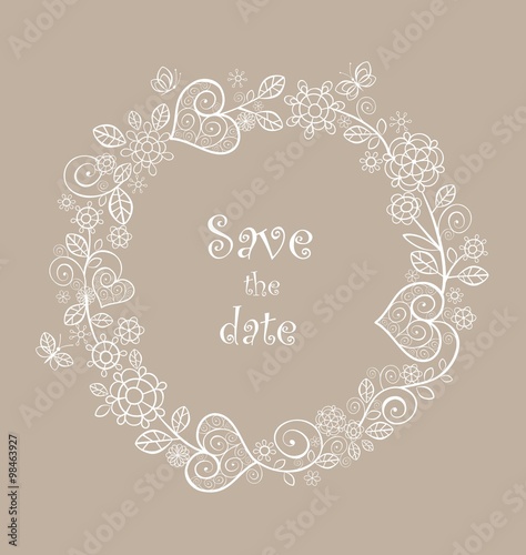 Beautiful lacy floral frame