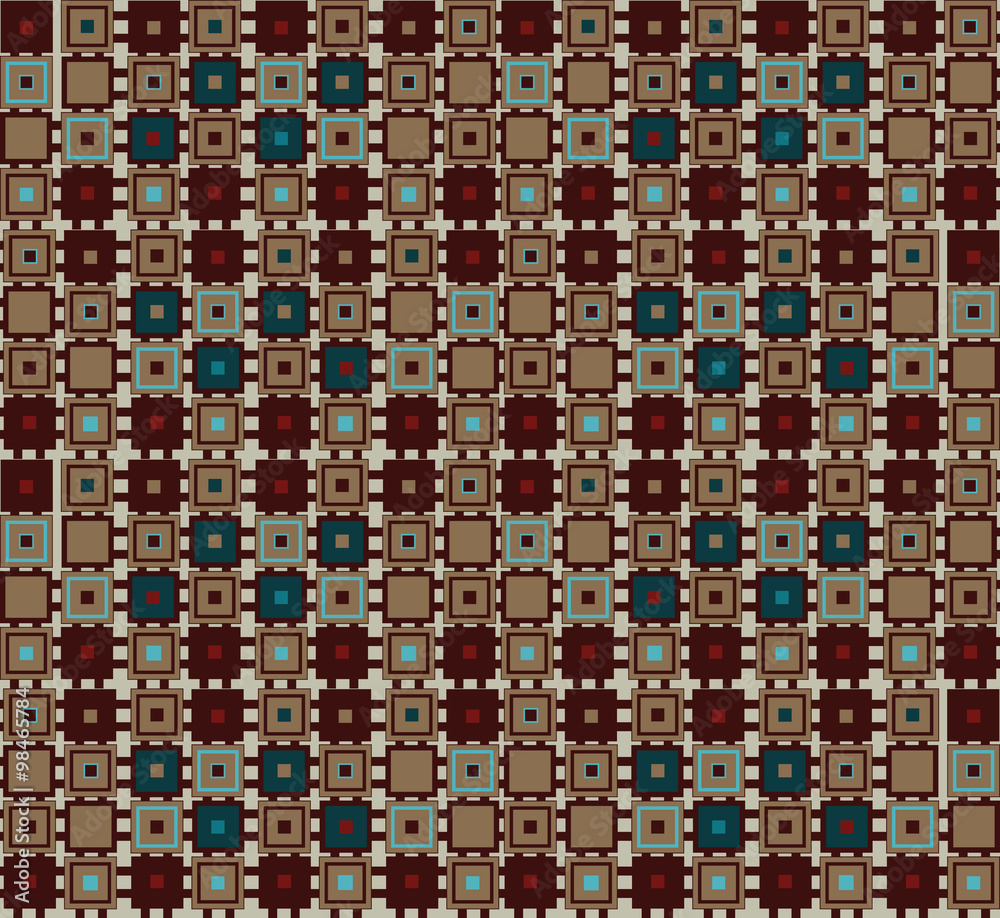 Set of seamless geometric square patterns