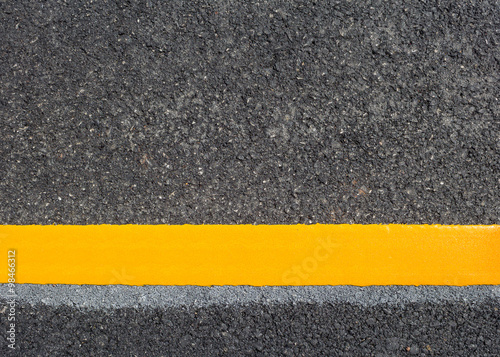 yellow line on the new road © zhokaen