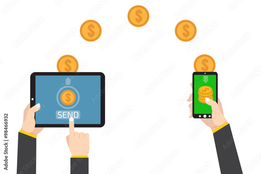 Sending and receiving money. Send money wireless .